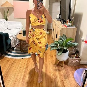 Show Me Your Mumu crop top and skirt